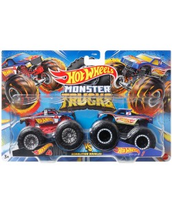 Комплект бъгита Hot Wheels Monster Trucks - Hot Wheels 4 & Hot Wheels 1, 1:64